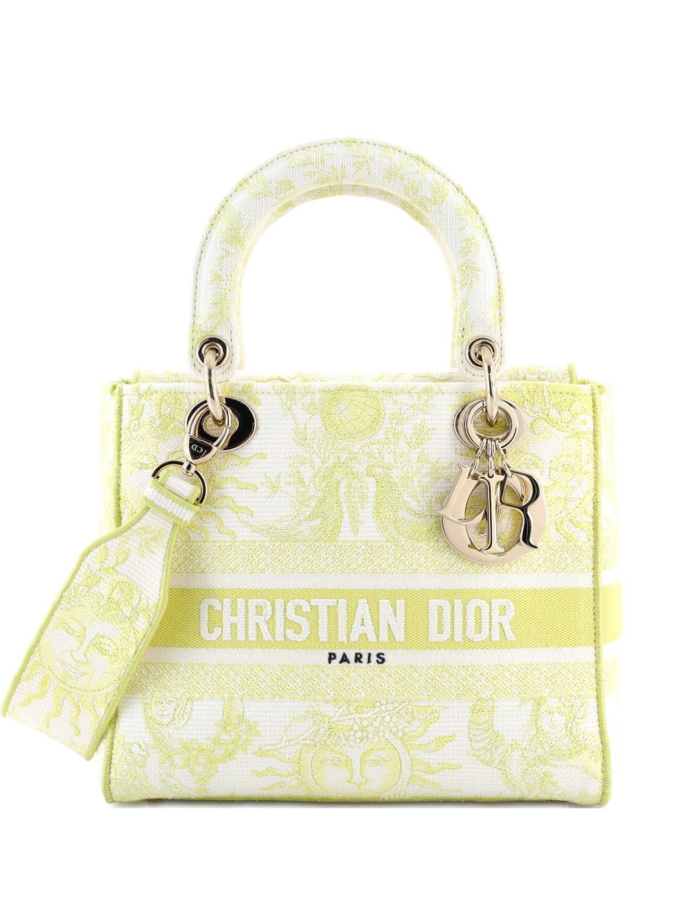 Lady D-Lite Bag Embroidered Canvas Medium satchel