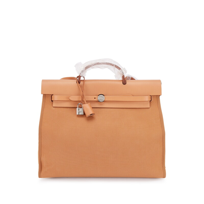 Limited Edition Naturel Vache Hunter, Nautrel Sable and Orange Toile Verso Herbag Zip 39 Palladium Hardware, 2012