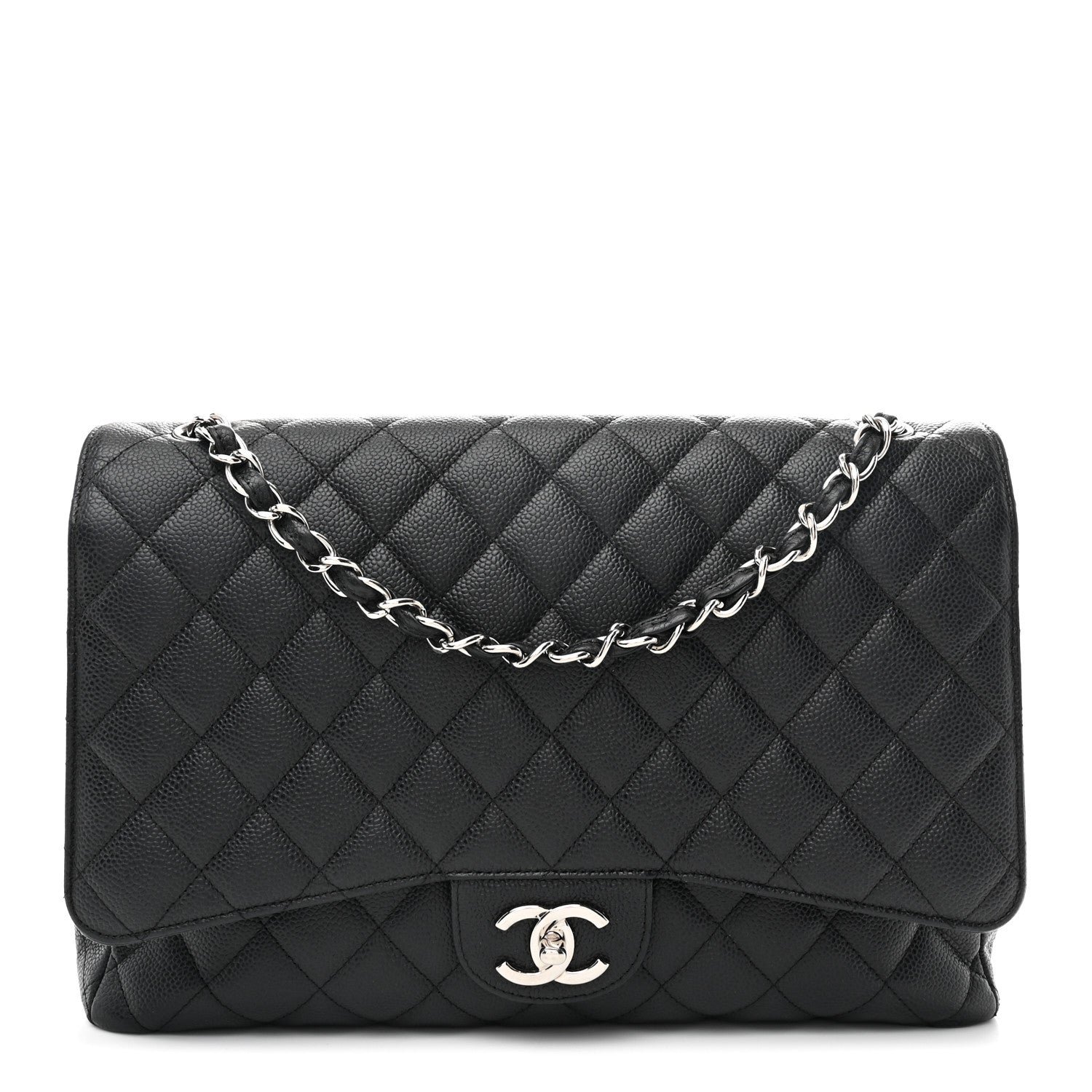 Chanel Caviar Quilted Maxi Double Flap Black