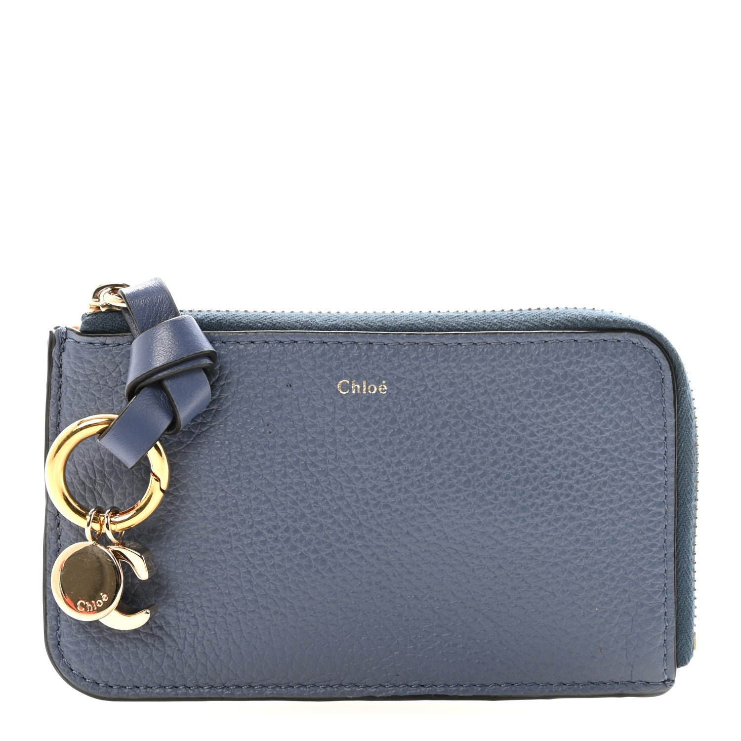 Chloe Calfskin Alphabet Purse Wallet Blue