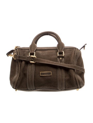 Suede Top Handle Bag