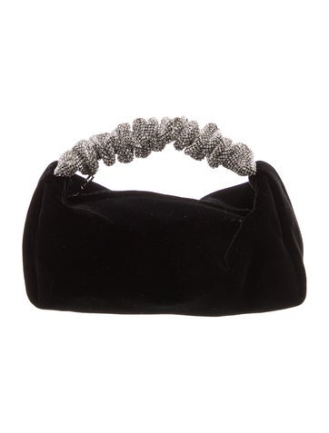 Velvet Top Handle Bag