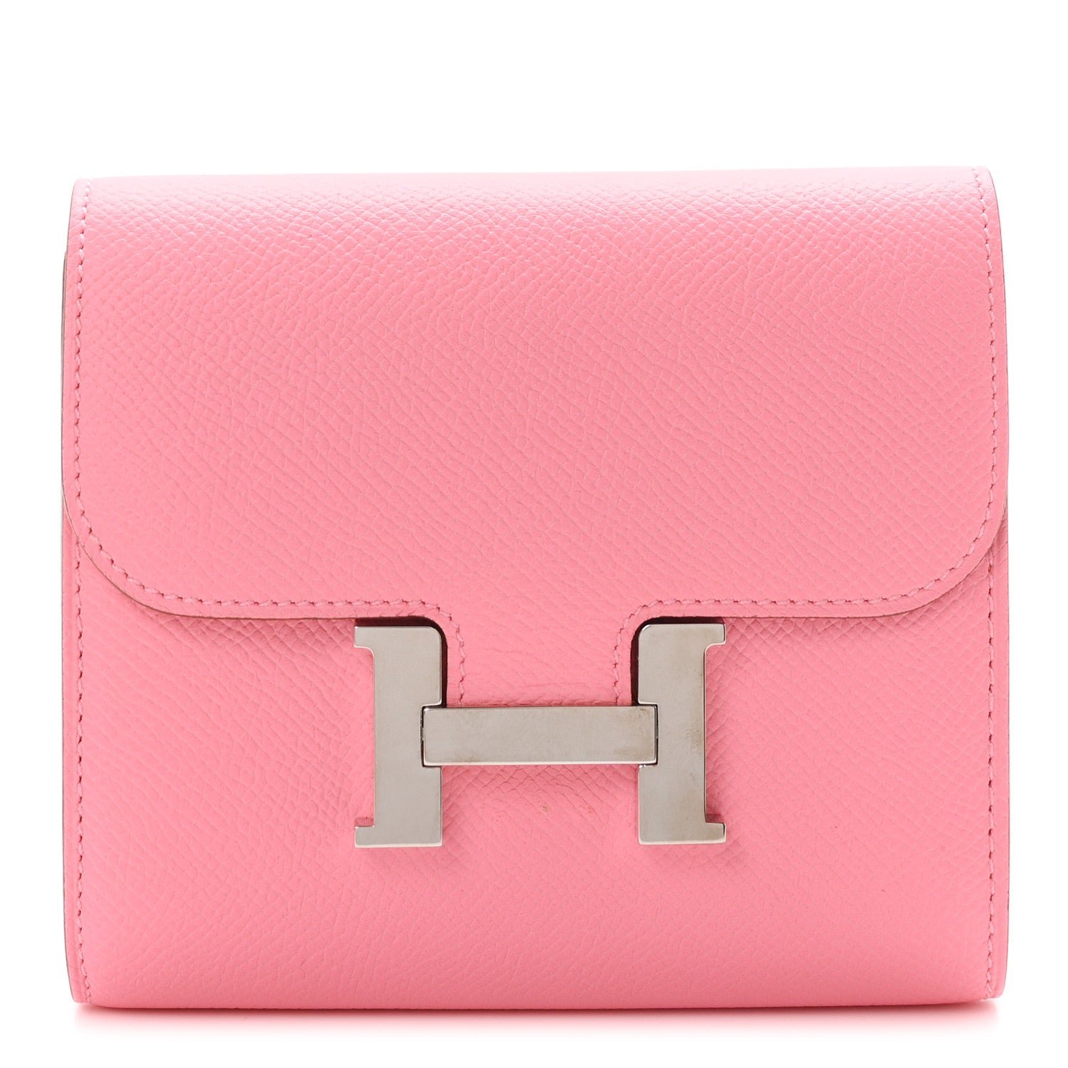Hermes Epsom Constance Slim Wallet Rose Confetti