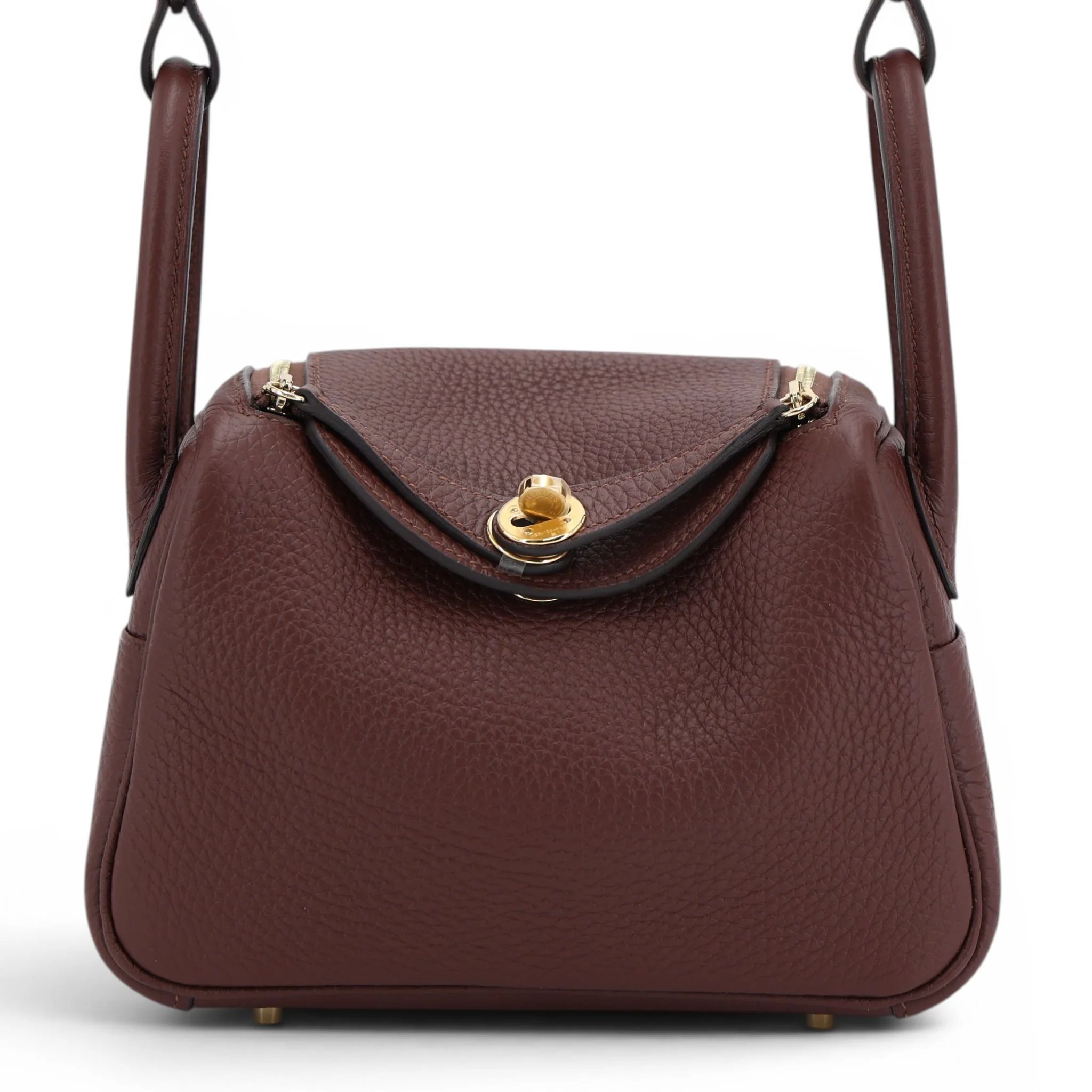 Hermes Mini Lindy II Terre (4D) Clemence Gold hardware G (2026)
