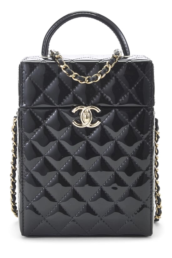 Black Quilted Lambskin Box Bag
