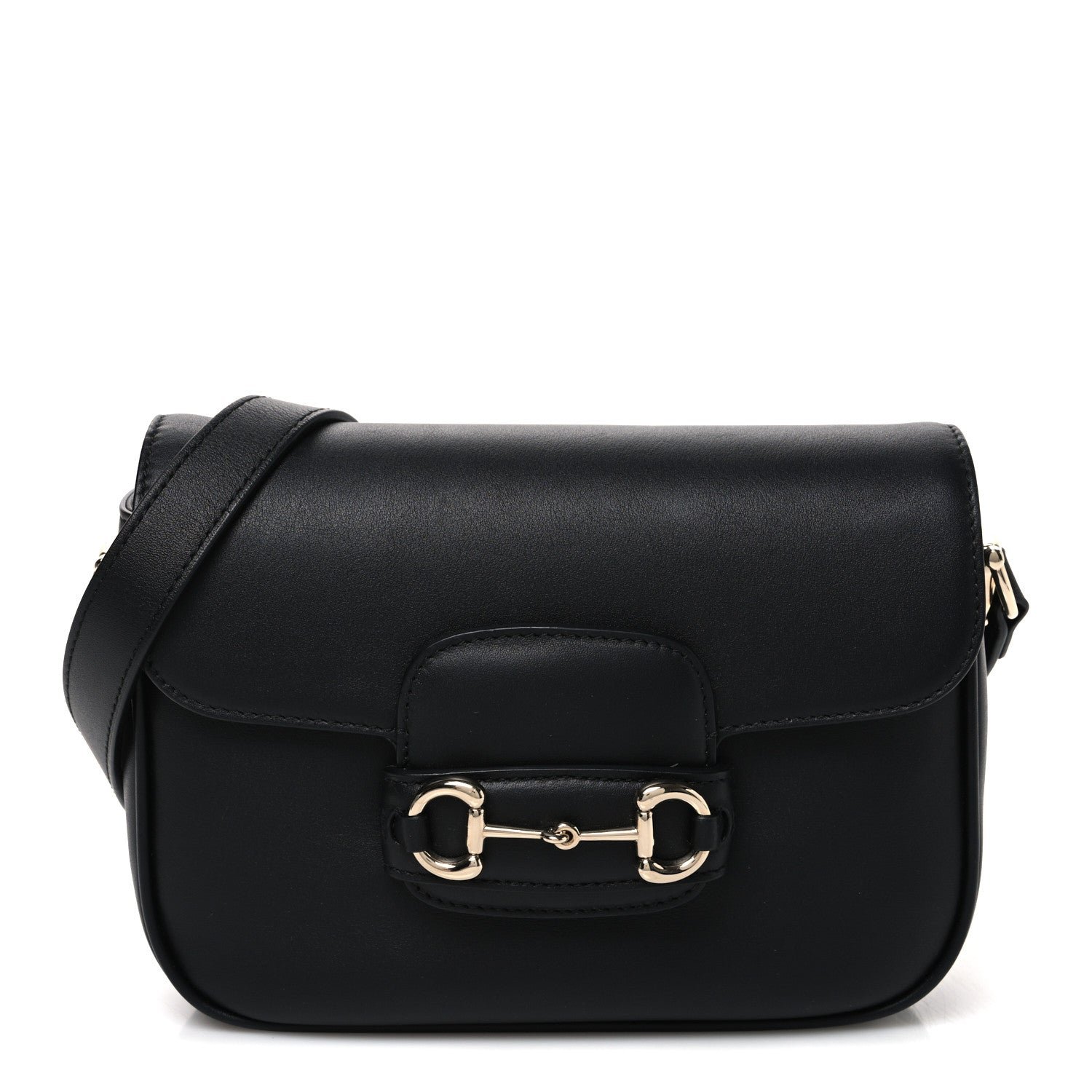 Gucci Arabella Calfskin Horsebit 1955 Shoulder Bag  Black