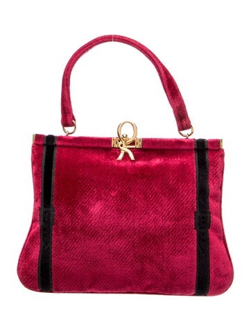 Roberta di Camerino Velvet Top Handle Bag