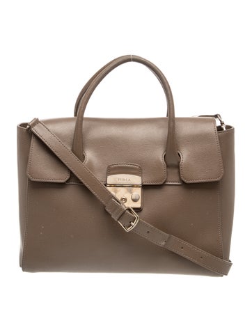 Leather Top Handle Bag
