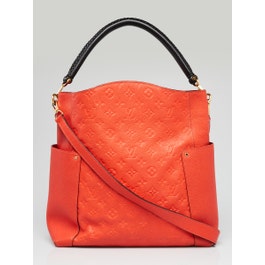 Louis Vuitton Louis Vuitton Apricot Monogram Empreinte Leather Bagatelle Bag