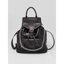 Louis Vuitton Black Lambskin Leather Montsouris Vibe PM Backpack Bag
