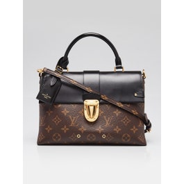 Louis Vuitton Black Monogram Canvas One Handle Flap MM Bag