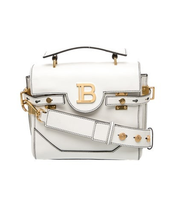 Balmain Leather Top Handle Bag