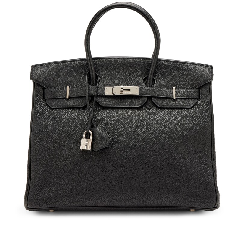 Black Togo Birkin 35 Palladium Hardware, 2003