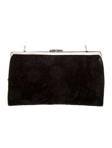 Mark Cross Velvet Shoulder Bag