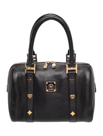 MCM Leather Top Handle Bag