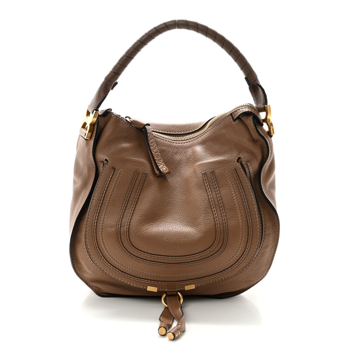Chloe Calfskin Medium Marcie Satchel Nut
