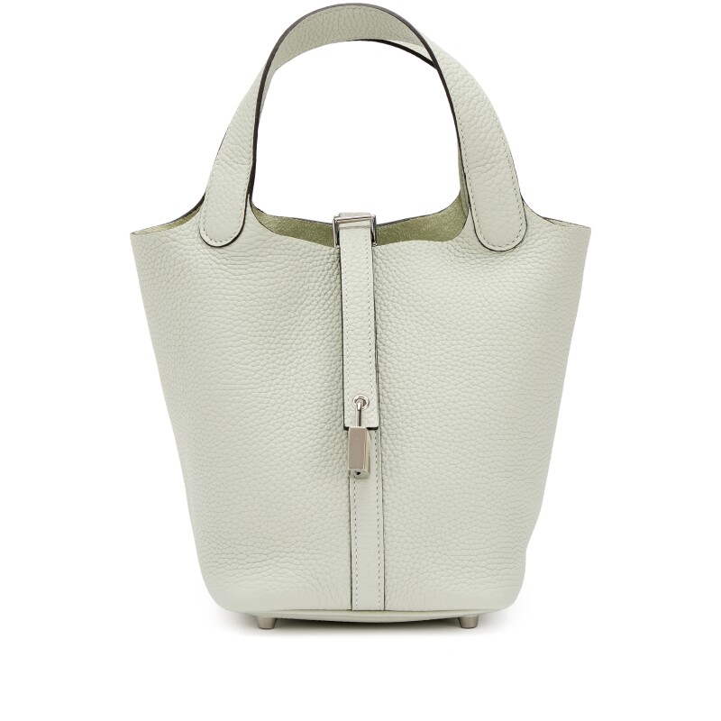 Gris Neve Clemence Picotin Lock 18 Palladium Hardware, 2023