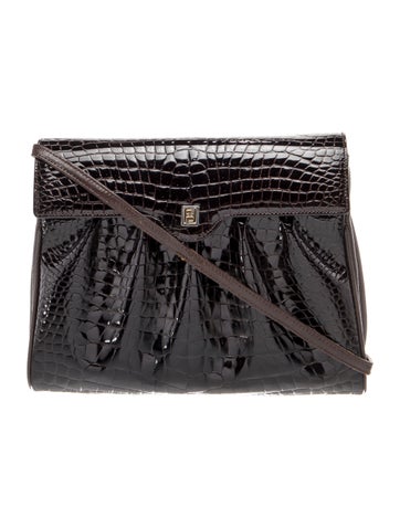 Embossed Leather Crossbody Bag Vintage