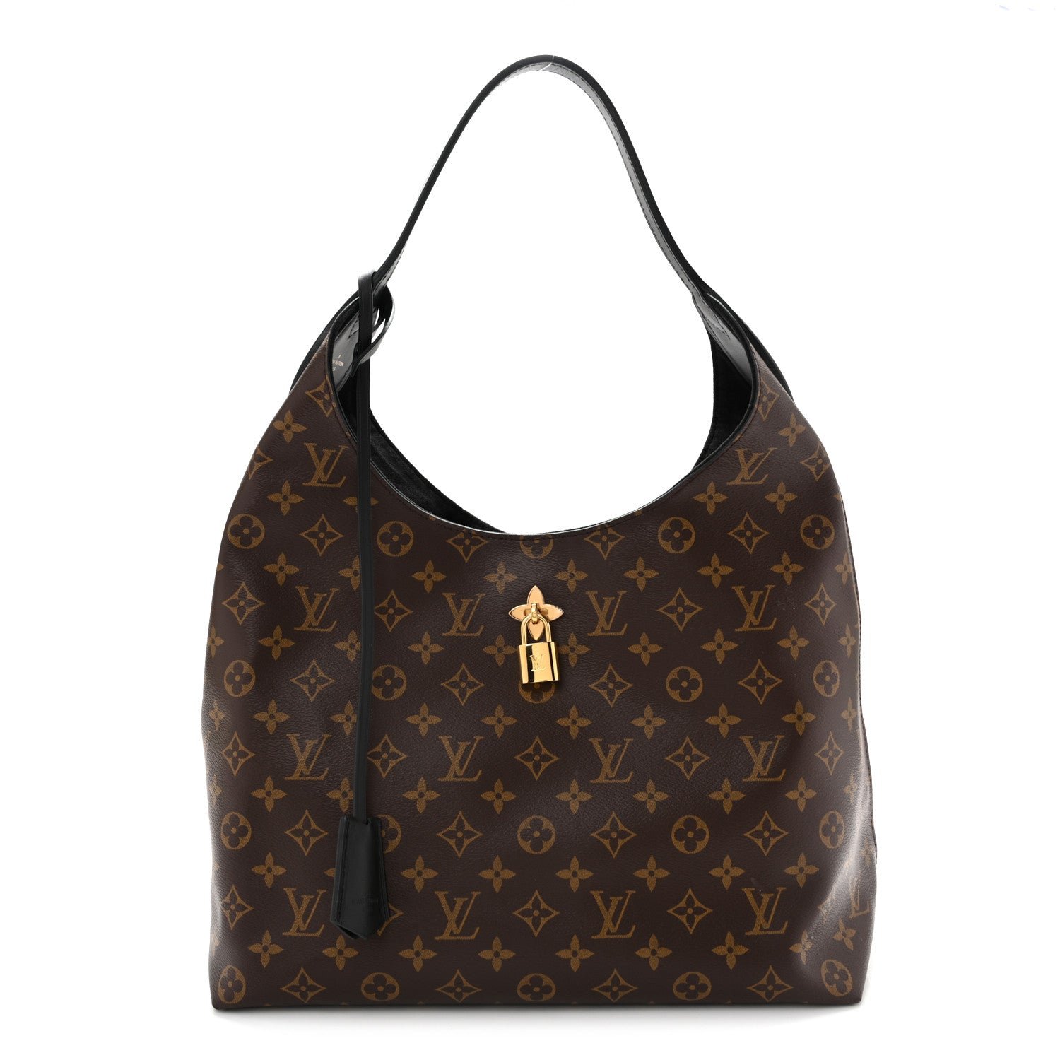Louis Vuitton Monogram Flower Hobo Black