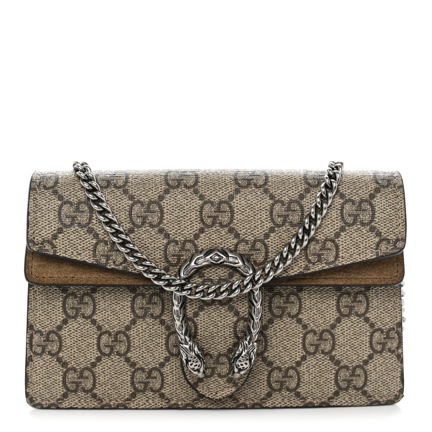 GG Supreme Monogram Super Mini Dionysus Shoulder Bag Taupe