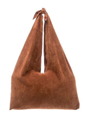 Suede Bindle Knot Hobo