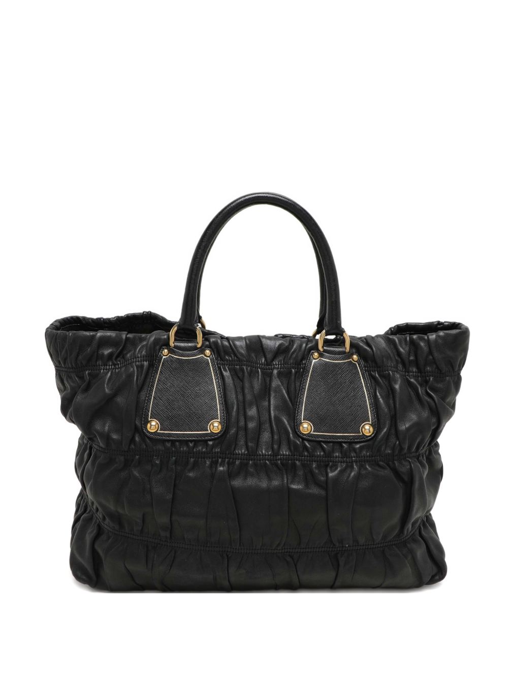 Gaufre leather tote bag
