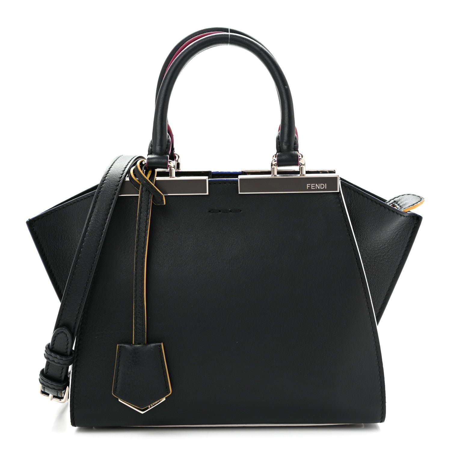 Fendi Vitello Dolce Mini 3Jours Tote Black