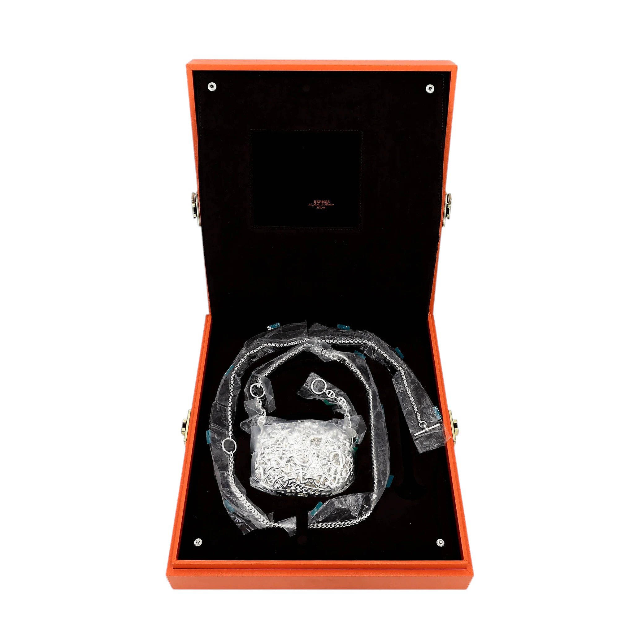 Brand New ( Rank N ) HERMÈS Chaine d'ancre jewel bag Silver Silver 925 Unidentified
