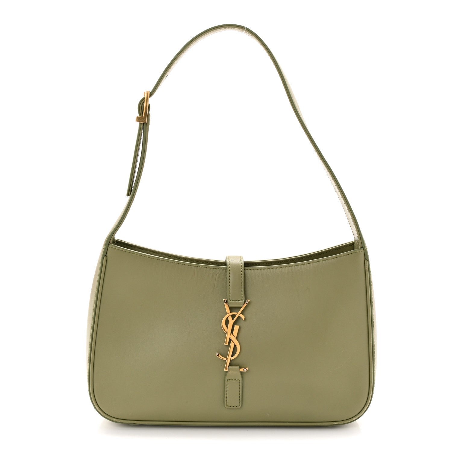 Saint Laurent Smooth Calfskin Le 5 A 7 Hobo Pistache