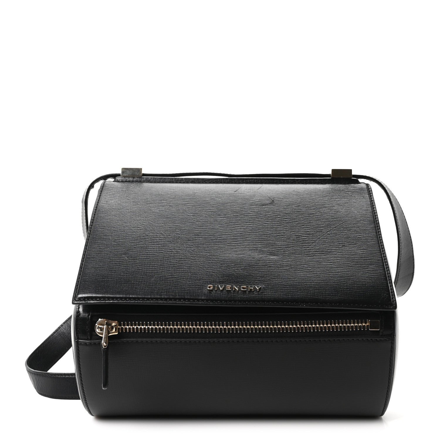 Givenchy Givenchy Textured Calfskin Medium Pandora Box Crossbody Bag Black