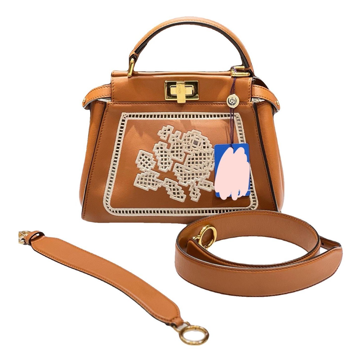 Peekaboo leather handbag