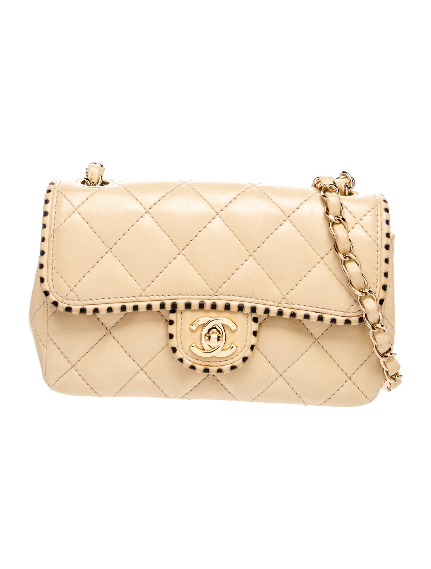 Mini Perforated Edge Flap Bag