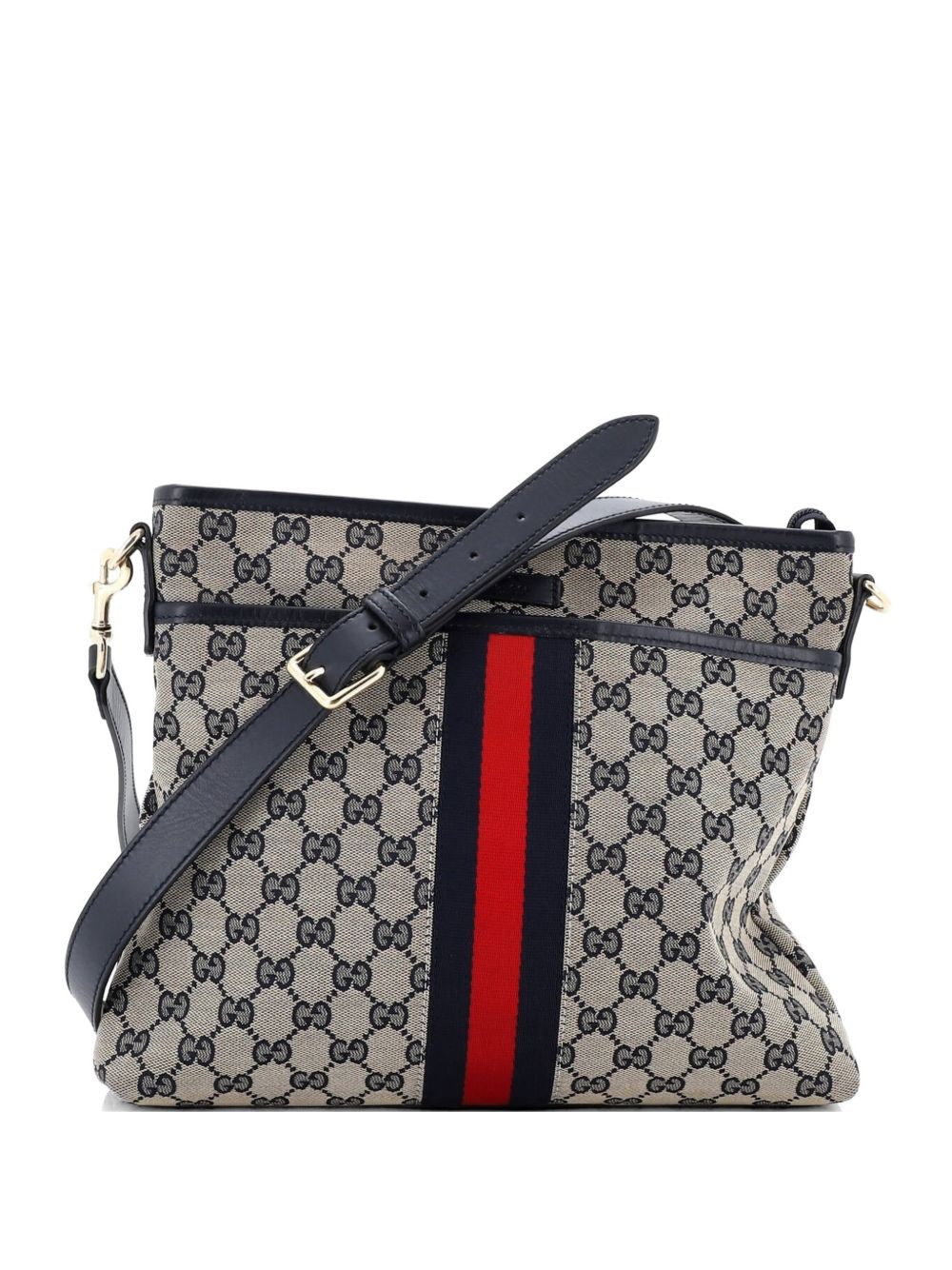 Front Pocket Web Messenger GG Canvas Small crossbody bag