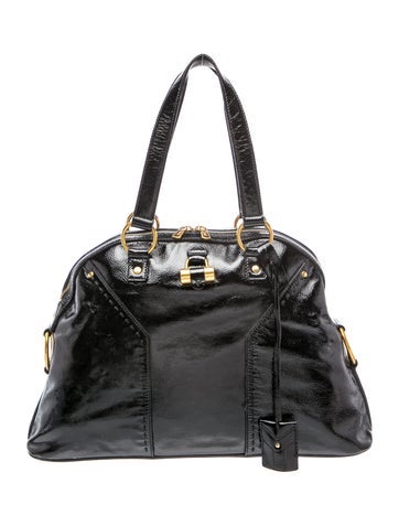 Patent Leather Top Handle Bag