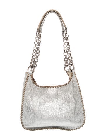 Enameled Metal Triangle Shoulder Bag