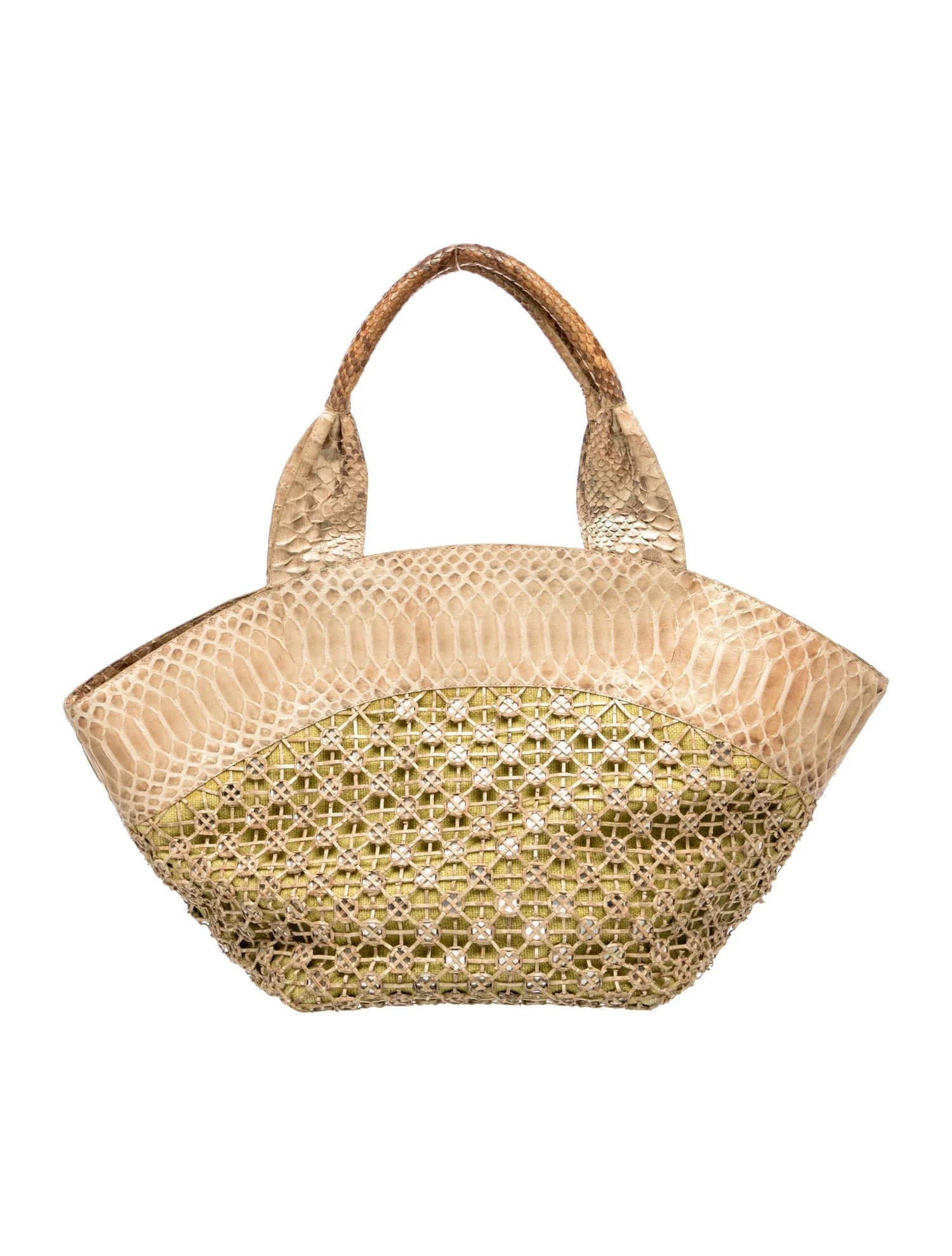 Nancy Gonzalez Python Top Handle Bag