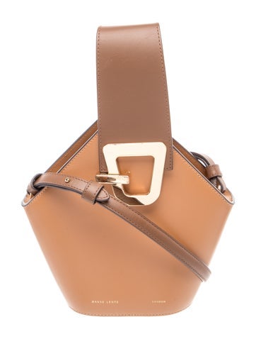 【未使用・美品】DANSE LENTE ショルダーバッグ Danse Lente Navy Blue Leather Lorna Shoulder Bucket Bag