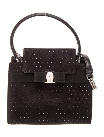 Suede Top Handle Bag