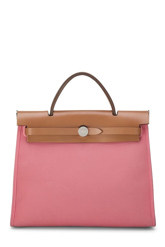 Hermes Rose Azalee Canvas Herbag Zip 31