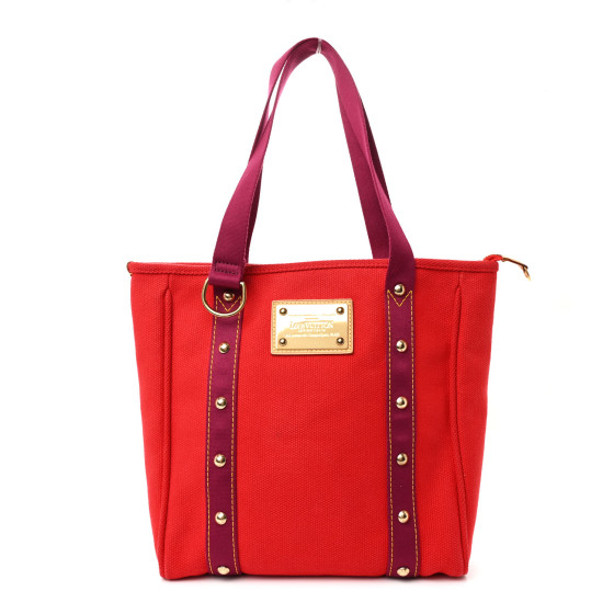 Louis Vuitton Toile Antigua Cabas MM Red Pink