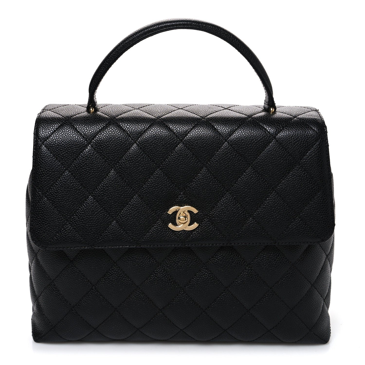 Chanel Caviar Quilted Jumbo Kelly Flap Black