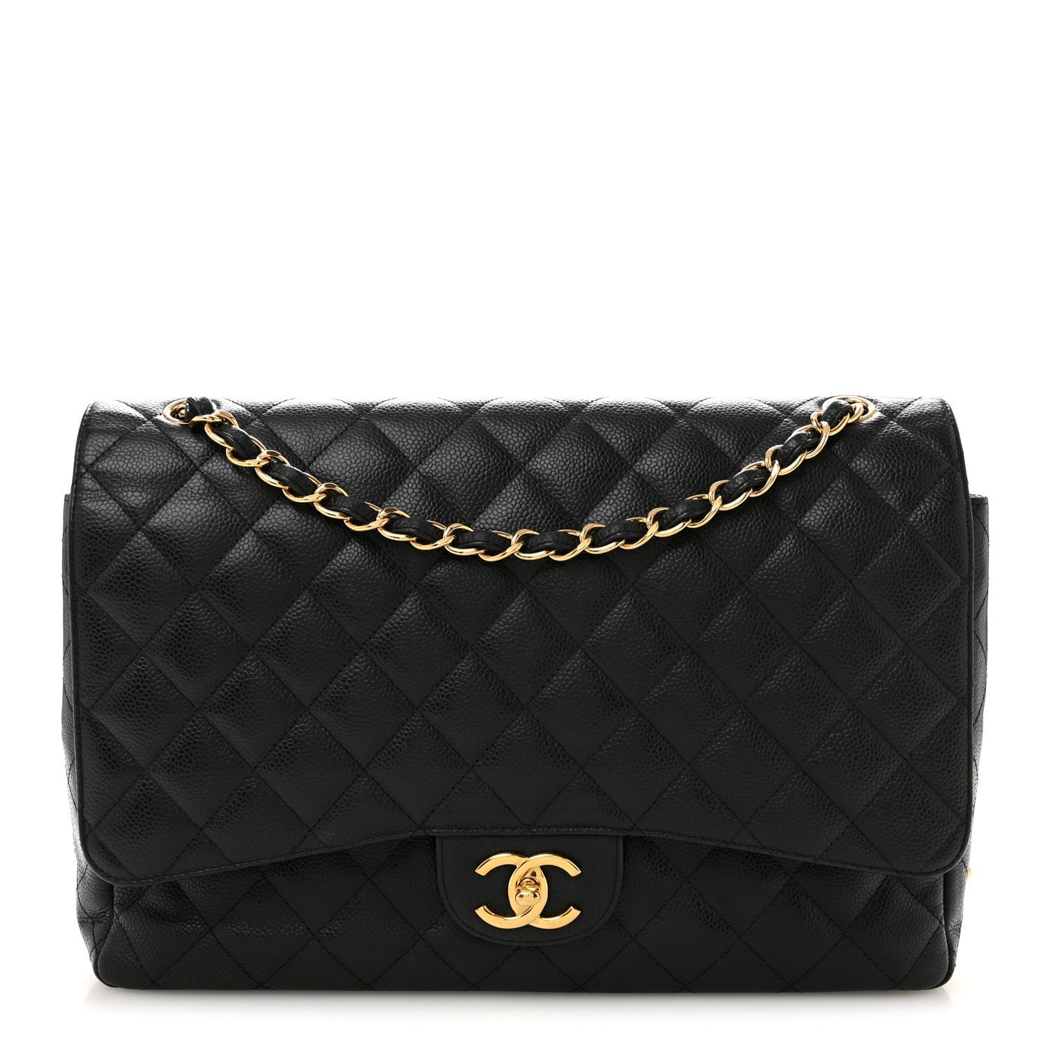 Chanel Caviar Quilted Maxi Double Flap Black