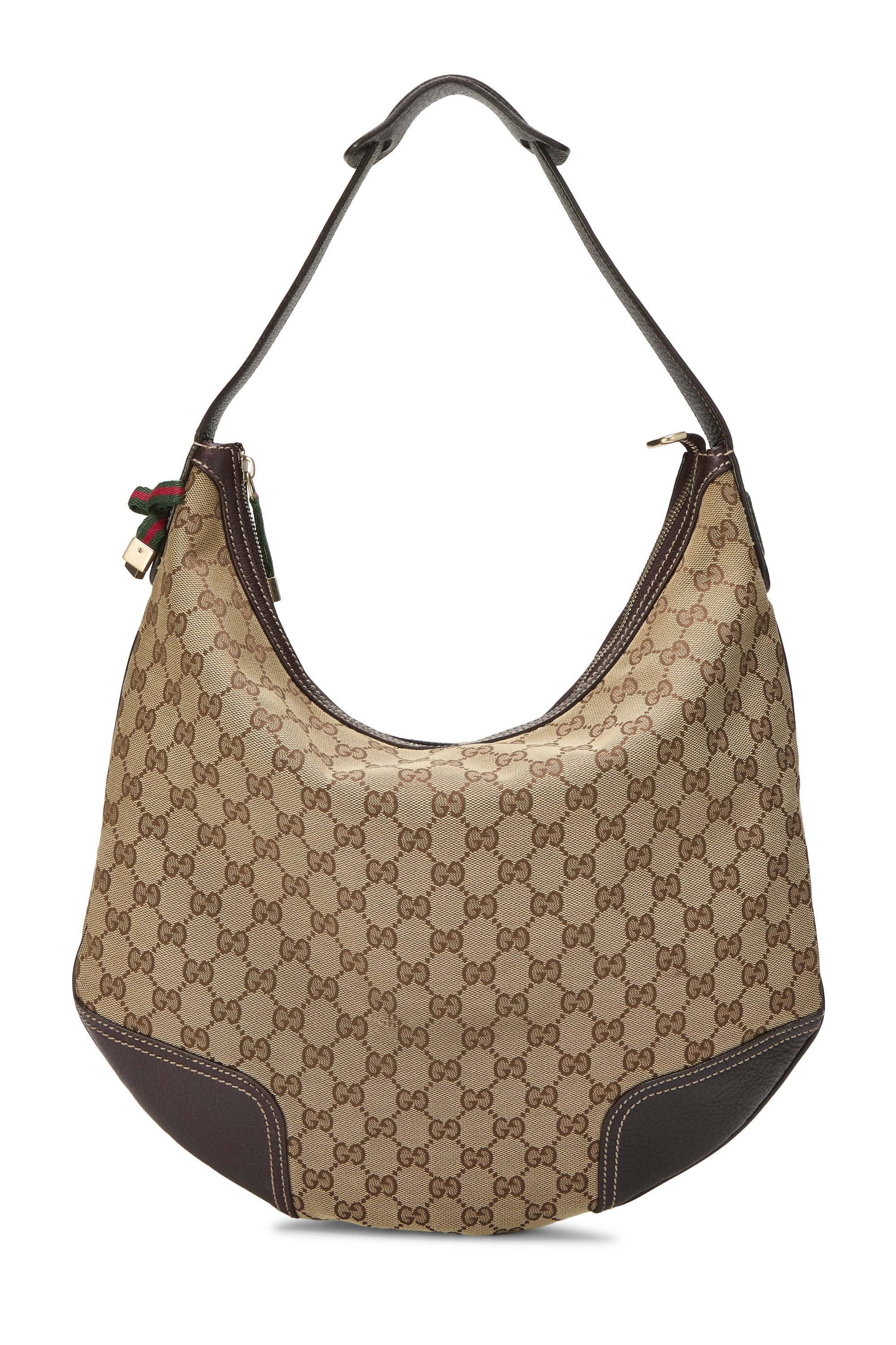 Brown Original GG Canvas Princy Hobo Large