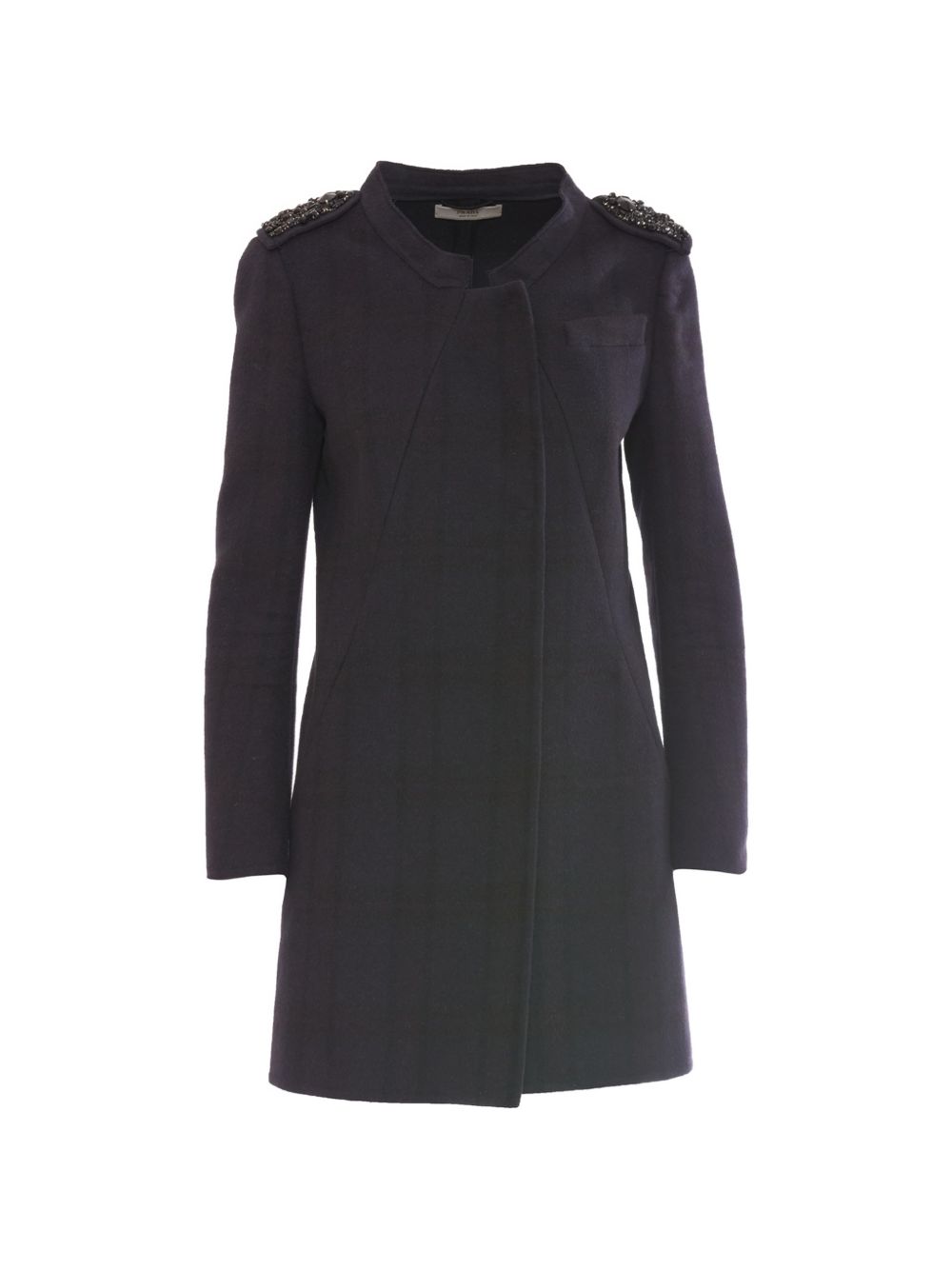 Prada Vintage embellished shoulder coat