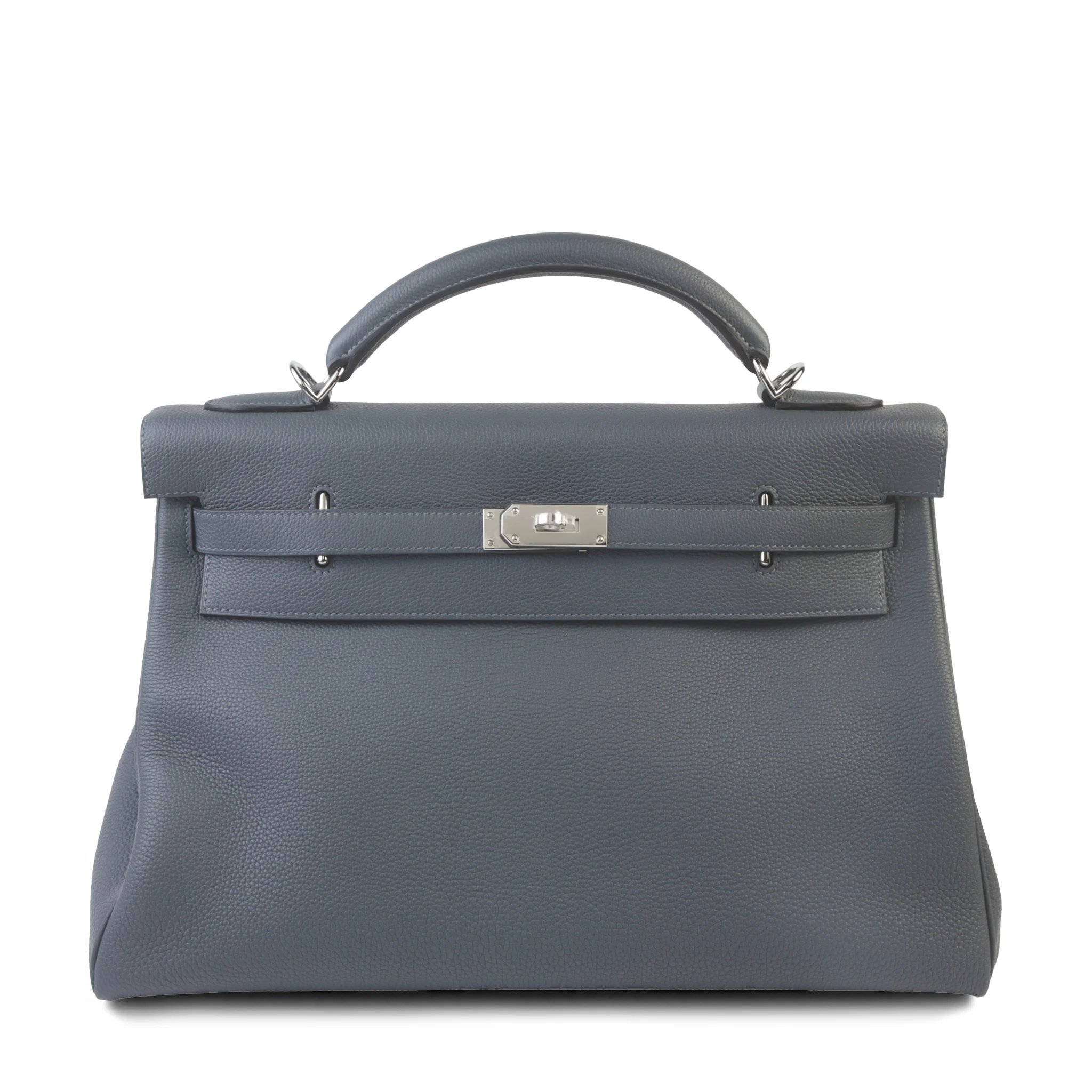 Unused ( Rank NS ) HERMÈS Kelly 42 Maxi Gris misty (H0) Togo Palladium hardware G (2026)