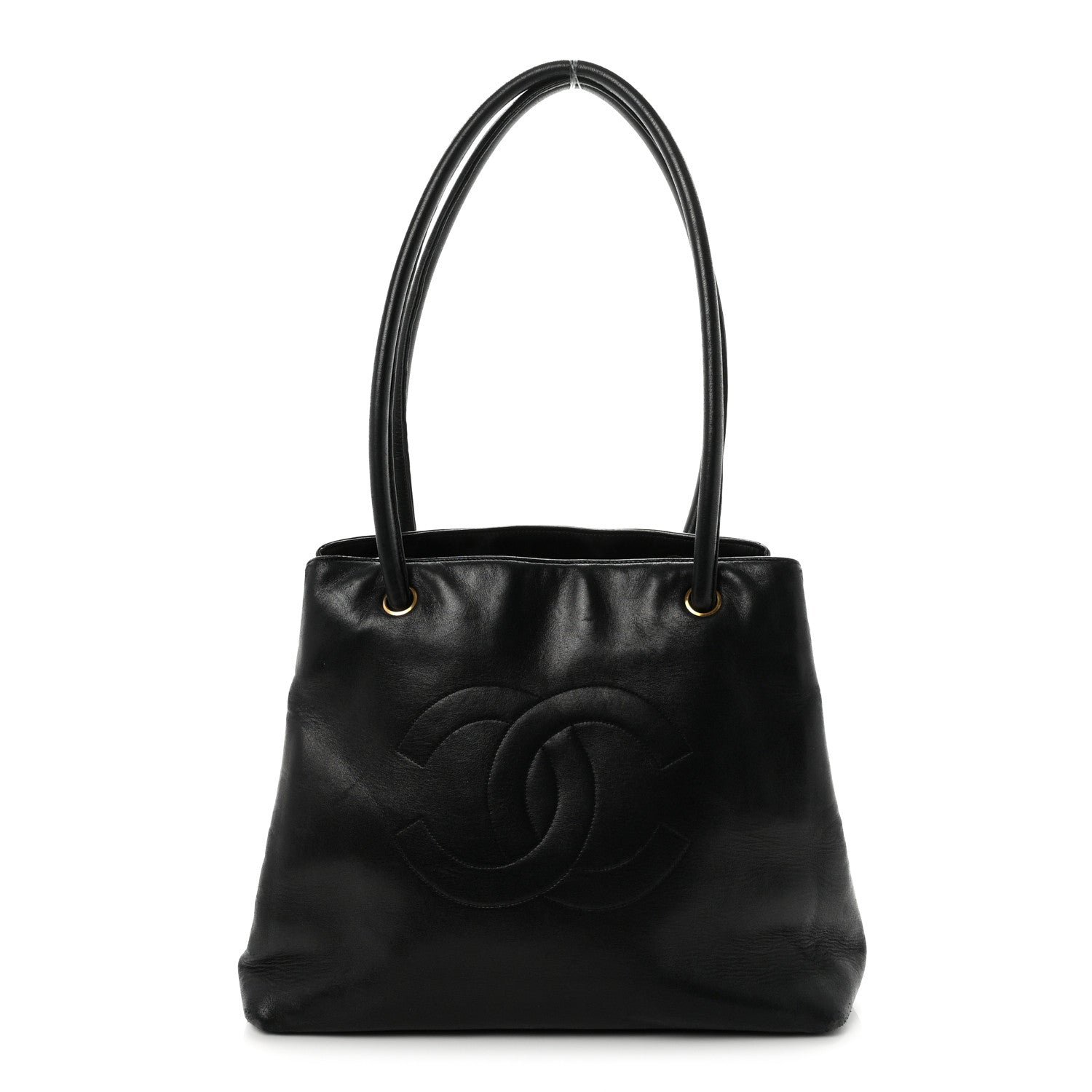 Chanel Lambskin CC Shoulder Bag Black