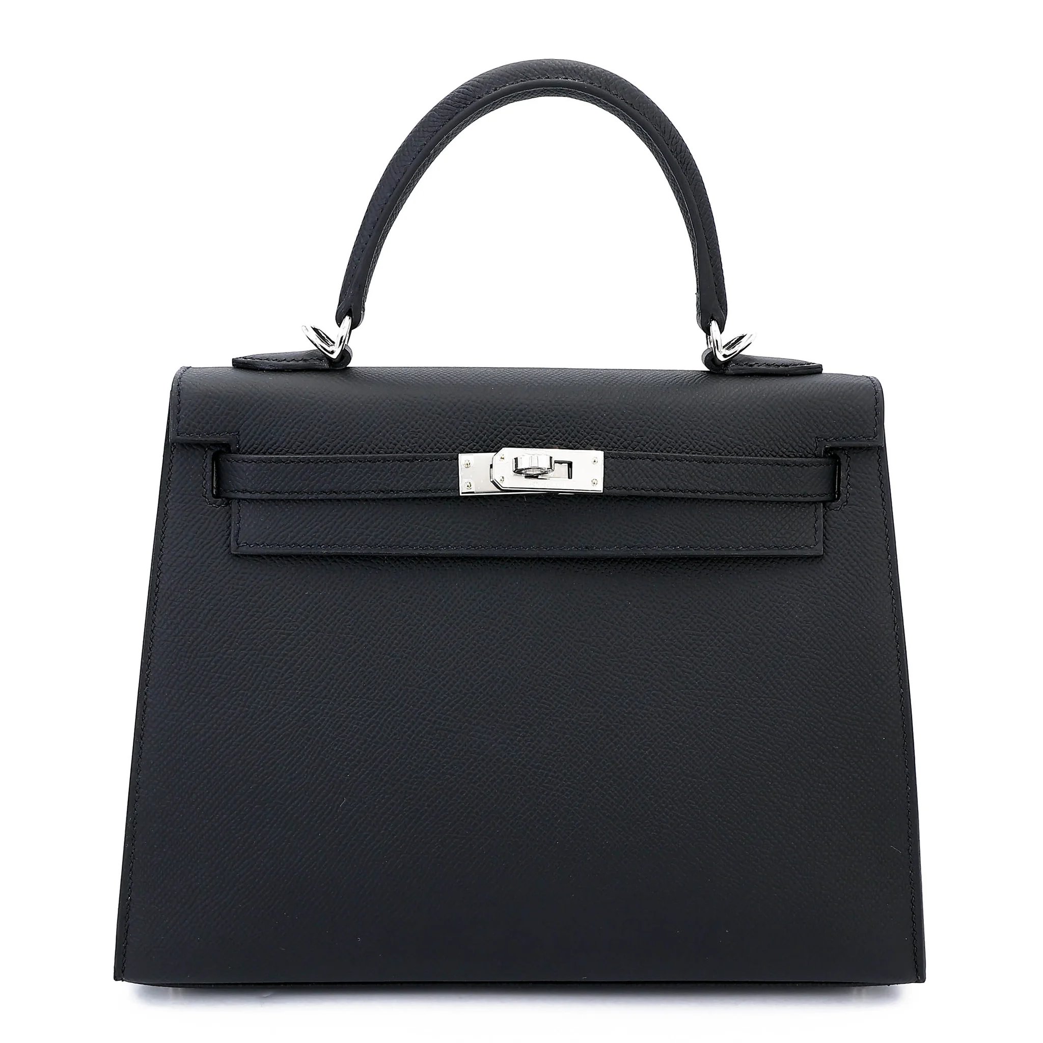 Brand New ( Rank N ) HERMÈS Kelly 25 Sellier Noir (89) Epsom Palladium hardware G (2026)