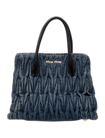 Denim Top Handle Bag