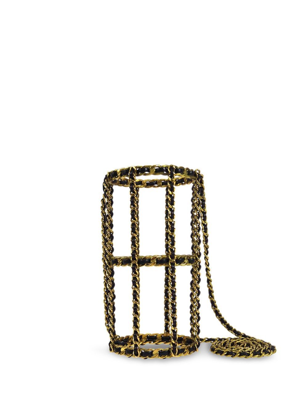 1994 chain-link crossbody bottle holder