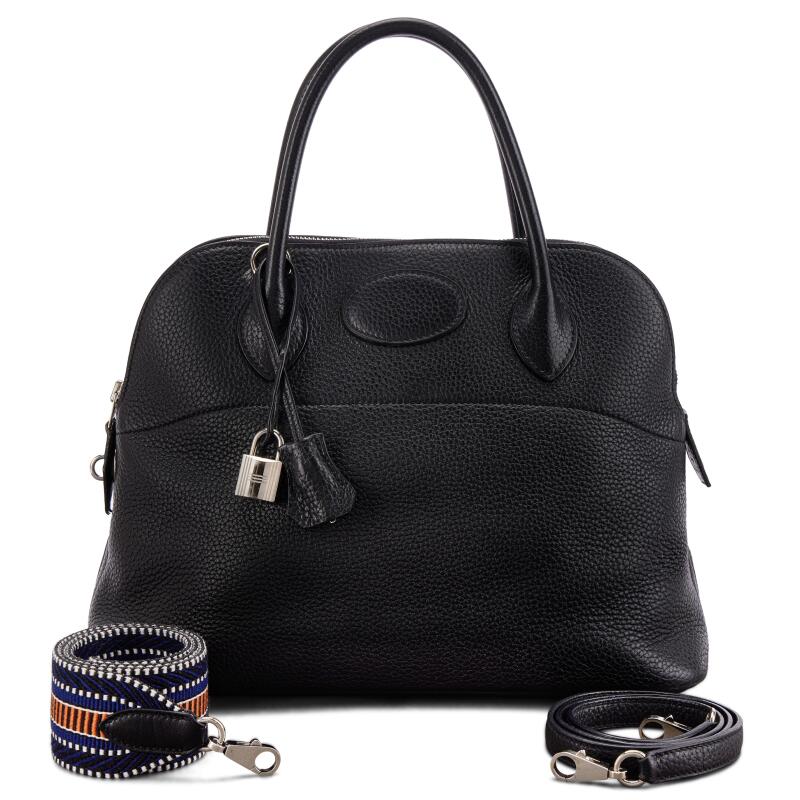 Hermes Black Clemence Bolide 31 Palladium Hardware, 2015